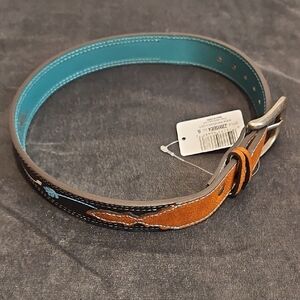 Catchfly Studio Girls Sz. Small Western Leather Belt With Arrow Design